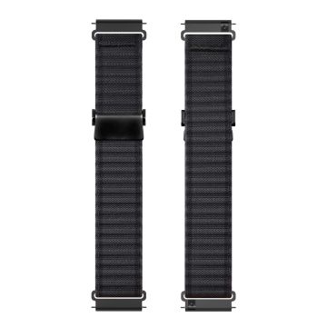 DUX DUCIS YC Series Samsung Galaxy Watch3 45mm / Xiaomi Watch S4 Sport Nylon Watch Band 22mm Hook Buckle Strap - Dark Grey