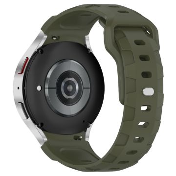 KALEBOL Silicone Band for Samsung Galaxy Watch7 44mm / 40mm Adjustable Watch Strap - Army Green