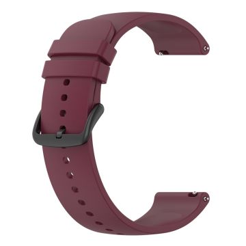 KALEBOL 20mm Silicone Strap for Huawei Watch GT 3 42mm / GT 3 Pro 43mm Round End Watch Band - Wine Red