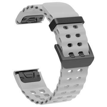 26mm Silicone Strap Garmin Fenix 8 51mm / Enduro 3 / Enduro 2 Quick Release Ocean Watch Band - Grey