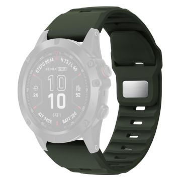 26mm Silicone Band Garmin Fenix 8 51mm / Enduro 3 / Enduro 2 Quick Release Watch Strap - Army Green