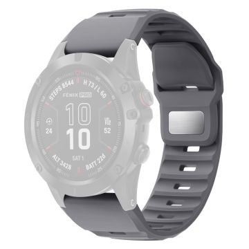 26mm Silicone Band Garmin Fenix 8 51mm / Enduro 3 / Enduro 2 Quick Release Watch Strap - Grey