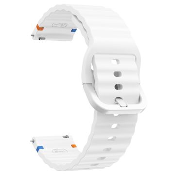 22mm Silicone Band Xiaomi Watch S4 Sport / Redmi Watch 5 Active Wave Design Watch Strap - White