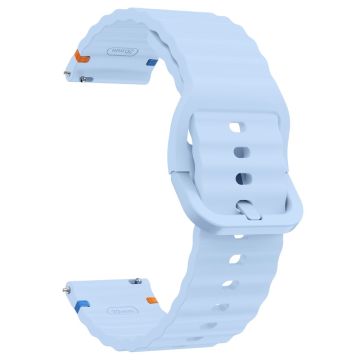 22mm Silicone Band Xiaomi Watch S4 Sport / Redmi Watch 5 Active Wave Design Watch Strap - Baby Blue