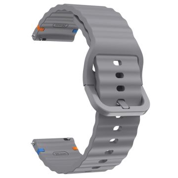 22mm Silicone Band Xiaomi Watch S4 Sport / Redmi Watch 5 Active Wave Design Watch Strap - Grey