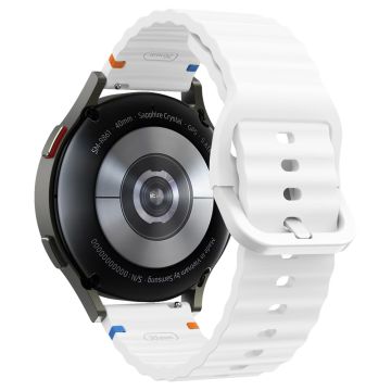 20mm Silicone Band Garminactive 5 / Garmin vivoactive 5 / Venu Sq Wave Design Watch Strap - White