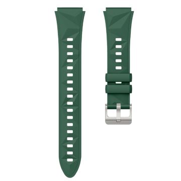 18mm Strap Huawei Watch GT 5 41mm / GT 4 41mm / Garmin Venu 3S Rhombus Pattern Universal Silicone Watch Band - Green