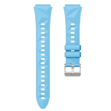 18mm Strap Huawei Watch GT 5 41mm / GT 4 41mm / Garmin Venu 3S Rhombus Pattern Universal Silicone Watch Band - Baby Blue