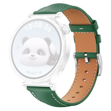 Huawei Watch GT 5 41mm / GT 4 41mm Replacement Band 18mm Genuine Cow Leather Watch Strap - Green