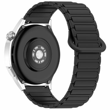 Huawei Watch GT 5 Pro 46mm / GT 5 46mm / Watch 4 / Samsung Galaxy Watch3 45mm Silicone Band 22mm Magnetic Watch Strap - Black