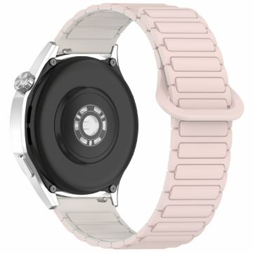 Huawei Watch GT 5 Pro 46mm / GT 5 46mm / Watch 4 / Samsung Galaxy Watch3 45mm Silicone Band 22mm Magnetic Watch Strap - Pink / Starlight