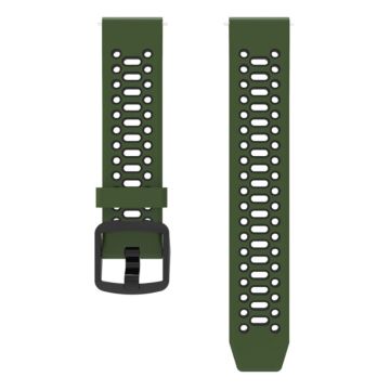 Coros Pace 2 / Garmin vivoactive 5 / GarminActive 5 / Venu Sq 2 Dual Color Watch Strap 20mm Silicone Watchband - Army Green / Black