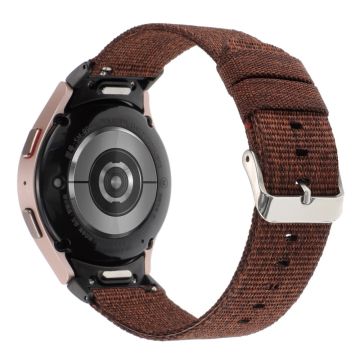 Samsung Galaxy Watch6 / Watch6 Classic / Watch 5 / Watch 5 Pro Watch Band Adjustable Nylon Wrist Strap - Dark Brown