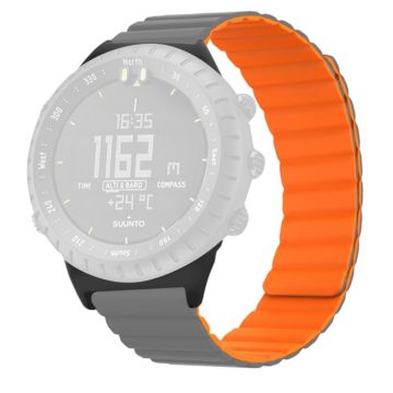 Suunto Core Magnetic Watch Band 22mm Skin-Friendly Flexible Strap - Grey+Orange