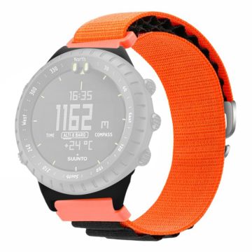 Suunto Core Watch Band 22mm Nylon Loop Adjustable Wrist Strap with Connector - Orange+Black