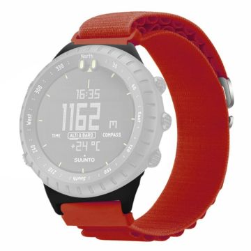 Suunto Core Watch Band 22mm Nylon Loop Adjustable Wrist Strap with Connector - Red