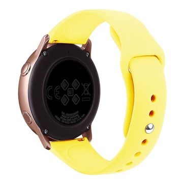 KALEBOL KLB-DKGJ-001 Huawei Watch GT 4 41mm / Garmin Venu 3S 18mm Silicone Band Watch Strap - Lemon Yellow