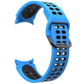 KALEBOL KLB-SSGJ-001 Samsung Galaxy Watch4 / Watch 5 / Watch6 Silicone Watch Band Soft Strap - Sky Blue+Black