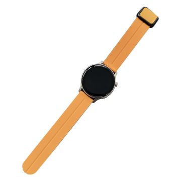 Samsung Gear S3 Classic / Garmin Vivoactive 4 Silicone Magnetic Strap 22mm Watch Band - Yellow