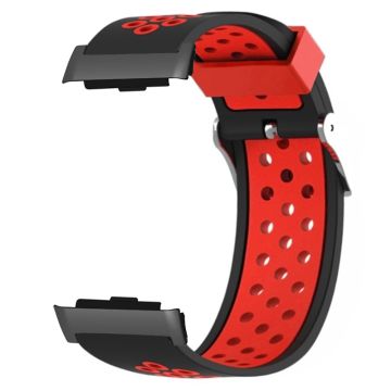 Huawei Watch D Adjustable Silicone and Metal Watch Strap Breathable Band - Red