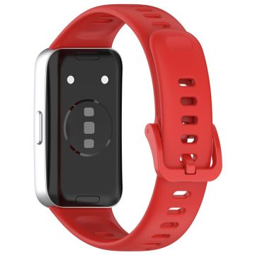 Huawei band 8 / 8 NFC / 9 / 9 NFC Glossy Silicone Watch Strap Replacement Watchband  - Red