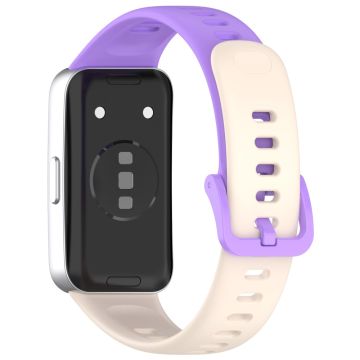 Huawei band 8 / 8 NFC / 9 / 9 NFC Glossy Silicone Watch Strap Replacement Watchband  - Starlight+Purple