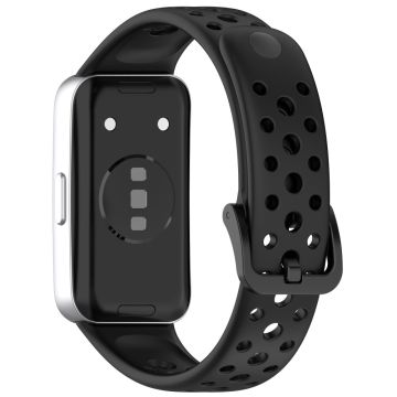 Huawei band 9 / 9 NFC / 8 / 8 NFC Breathable Holes Replacement bandsilicone Watch Strap - Black