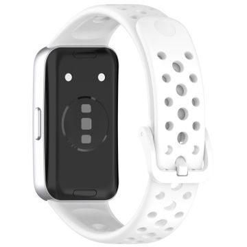 Huawei band 9 / 9 NFC / 8 / 8 NFC Breathable Holes Replacement bandsilicone Watch Strap - White