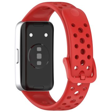 Huawei band 9 / 9 NFC / 8 / 8 NFC Breathable Holes Replacement bandsilicone Watch Strap - Red