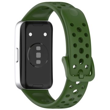 Huawei band 9 / 9 NFC / 8 / 8 NFC Breathable Holes Replacement bandsilicone Watch Strap - Green