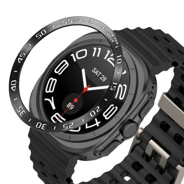 Type A for Samsung Galaxy Watch7 44mm Bezel Ring Metal Bezel Styling Dial Circle - Black / White Characters