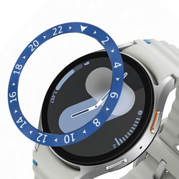 Samsung Galaxy Watch7 44mm Watch Bezel Ring Metal Dial Bezel Adhesive Frame Ring Cover - Style C / Blue