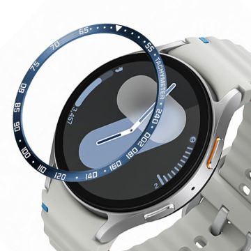 Samsung Galaxy Watch7 44mm Watch Bezel Ring Metal Dial Bezel Adhesive Frame Ring Cover - Style E / Blue