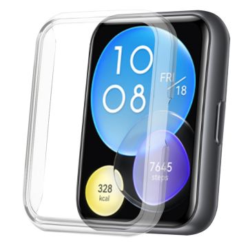 Huawei Watch Fit 2 Protective Cover Hard Bump Resistant Watch Case Hollow Shell Frame - Transparent