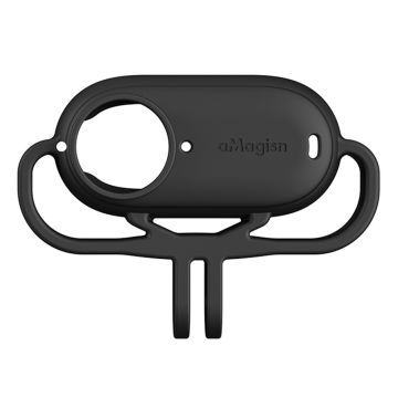 AMAGISN Shock Absorption Action Camera Silicone Case Insta360 Go 3S - Black / Horizontal