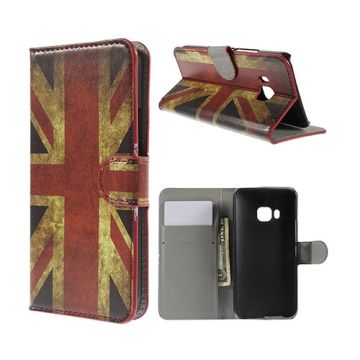 Moberg HTC One M9 Leather Case With Card Holder - Vintage UK Flag