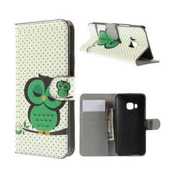 Moberg HTC One M9 Leather Case With Card Holder - Sleeping Owl