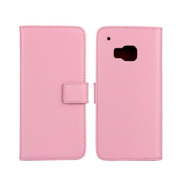 Lönnrot HTC One M9 Genuine Leather Wallet Case - Pink