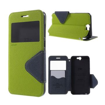 ROAR KOREA Window HTC One A9 Leather Case - Green