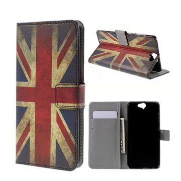 Moberg HTC One A9 Leather Case - Vintage UK Flag