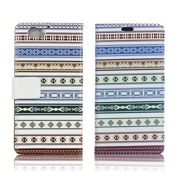 HTC A9s Leather Wallet Case with Stand -  Ethnic Style Pattern