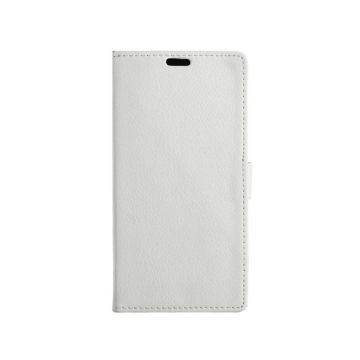 HTC A9s lychee skin leather case - White