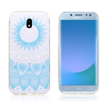 Samsung Galaxy J5 (2017) pattern printing clear TPU case - Blue Flower