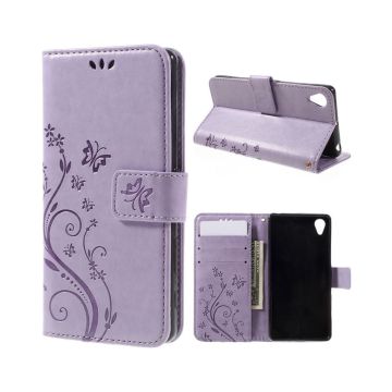 Moberg Sony Xperia X Butterfly Leather Case - Purple