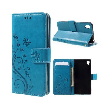 Moberg Sony Xperia X Butterfly Leather Case - Blue