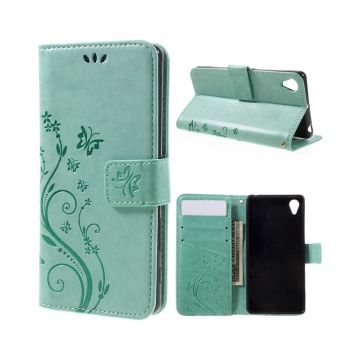 Moberg Sony Xperia X Butterfly Leather Case - Cyan