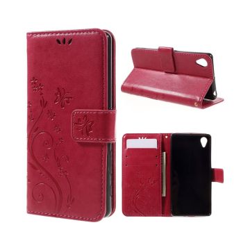 Moberg Sony Xperia X Butterfly Leather Case - Red