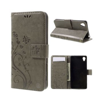 Moberg Sony Xperia X Butterfly Leather Case - Grey