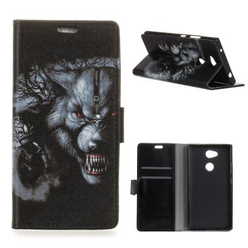 Sony Xperia L2 pattern leather flip case - Horrible Wolves