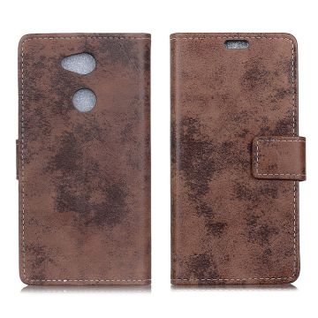 Sony Xperia L2 vintage leather flip case - Brown